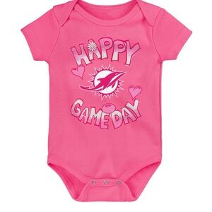 Miami dolphins Happy Gameday Bodysuit - Pink NWT Size 3-6 months